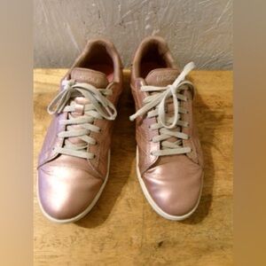 Skechers Womens GO Golf Drive Shine Rose Gold Pink Waterproof Shield sz 7.5